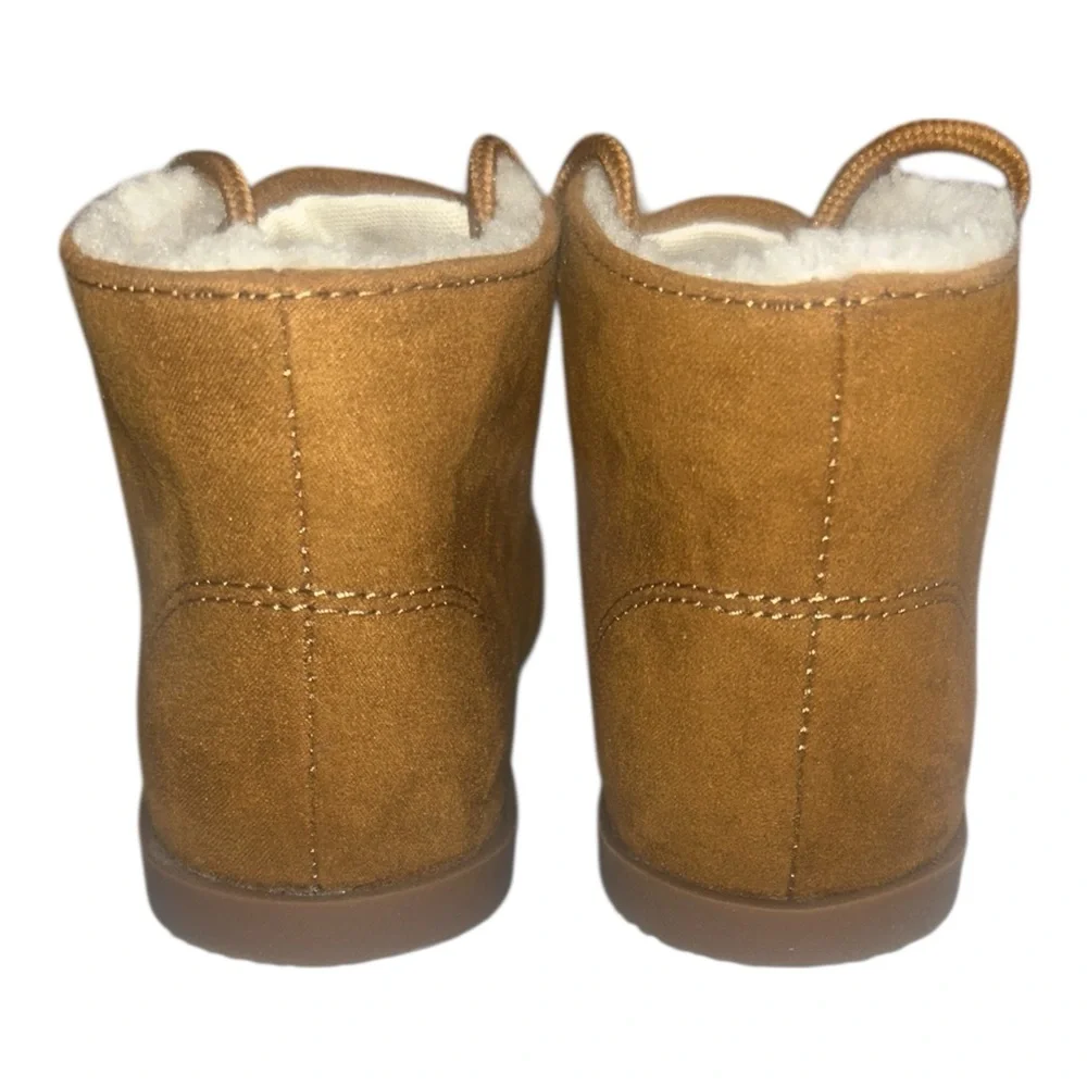 Baby Gap Brown Sherpa Lined Winter Boots Toddler Size 9 Cozy‎